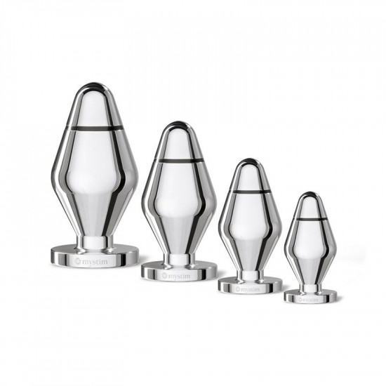 Металева анальна пробка Mystim Big John для електростимулятора, діаметр 6,5 см