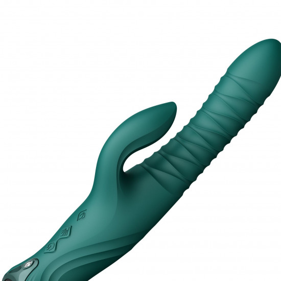 Пульсатор-кролик з вібрацією Zalo Mose 2 Turquoise Green