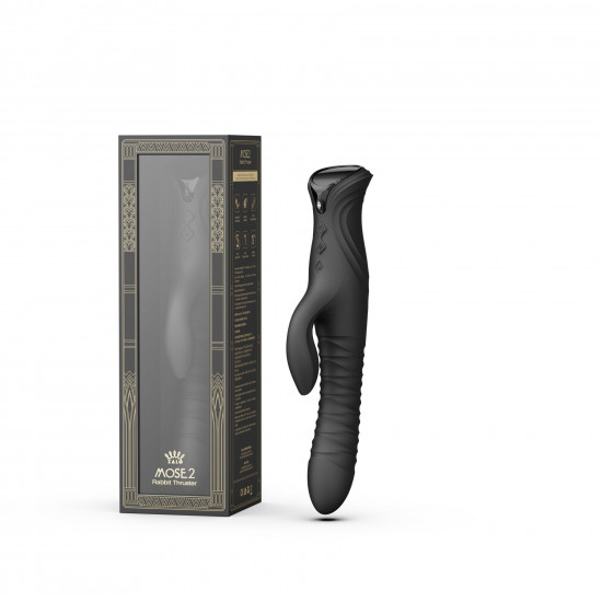 Пульсатор-кролик з вібрацією Zalo Mose 2 Obsidian Black