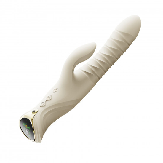 Пульсатор-кролик з вібрацією Zalo Mose 2 Ivory White