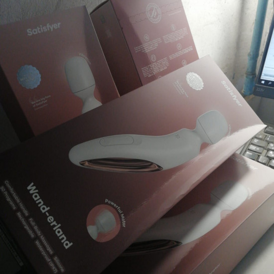 Вібромасажер Satisfyer Wand-erland (White/Rosegold) (м'ята упаковка!!!)