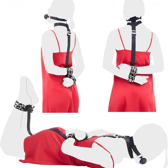 БДСМ-набір LOCKINK YEAHWOW Armbinder Restraint Set Black