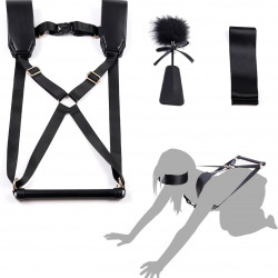 БДСМ-набір LOCKINK YEAHWOW Black Doggy Style Saddle set