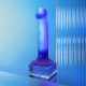 Дилдо, що світиться Strap-On-Me Glow-LED Dildo Purple - M