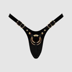 Трусики для страпона Strap-On-Me Leatherette Harness Fabulous - One Size - Black Glossy