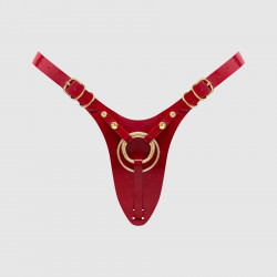Трусики для страпона Strap-On-Me Leatherette Harness Fabulous - One Size - Red Glossy
