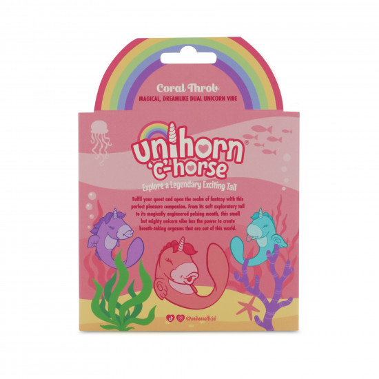 Вібратор-єдиноріжка Unihorn - C Horse - Coral Throb, вагінально-кліторальна стимуляція