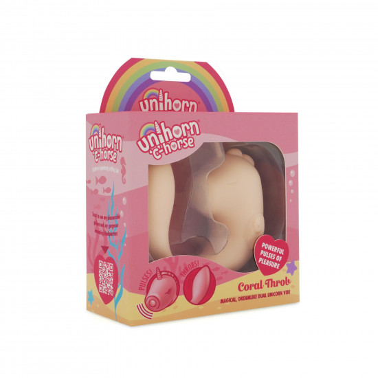 Вібратор-єдиноріжка Unihorn - C Horse - Coral Throb, вагінально-кліторальна стимуляція