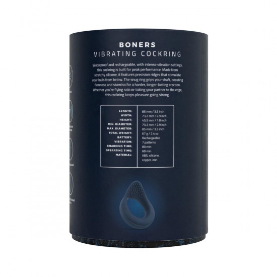Ерекційне кільце Boners Vibrating Cock Ring with Perineum Stimulation
