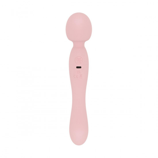 Вібромасажер Good Vibes Only - SIMI Double-Sided Wand Vibrator Soft Silicone - Pink