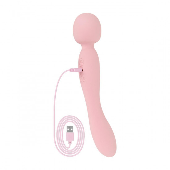 Вібромасажер Good Vibes Only - SIMI Double-Sided Wand Vibrator Soft Silicone - Pink