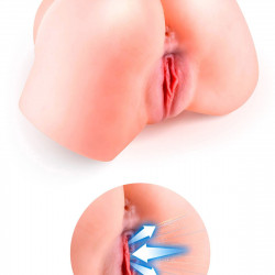 Смоктальна вагіна-мастурбатор Real Body Real Sophia, вагіна та анус, з вібрацією і звуком