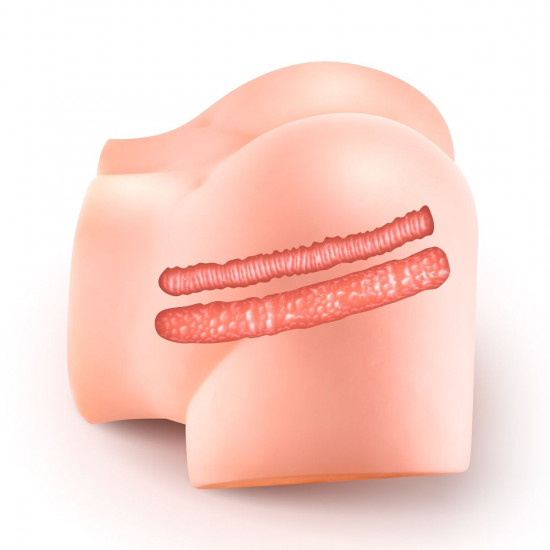 Смоктальна вагіна-мастурбатор Real Body Real Sophia, вагіна та анус, з вібрацією і звуком