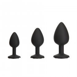 Набір силіконових анальних пробок BMS Roses Til’ Dawn Silicone Anal Plug Kit Starter Kit Black