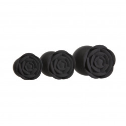 Набір силіконових анальних пробок BMS Roses Til’ Dawn Silicone Anal Plug Kit Starter Kit Black