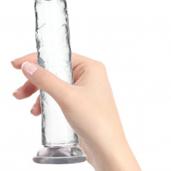 Прозорий фалоімітатор на присосці ADDICTION Vertical Dong 9″, віброкуля в подарунок