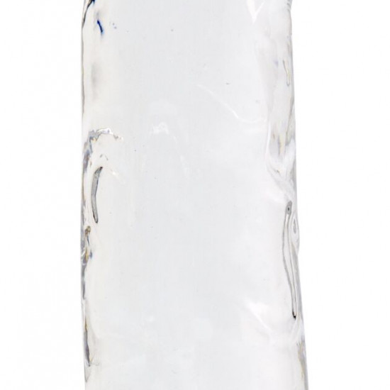 Прозорий фалоімітатор на присосці ADDICTION — Clear Dildo with Balls 8″, віброкуля в подарунок