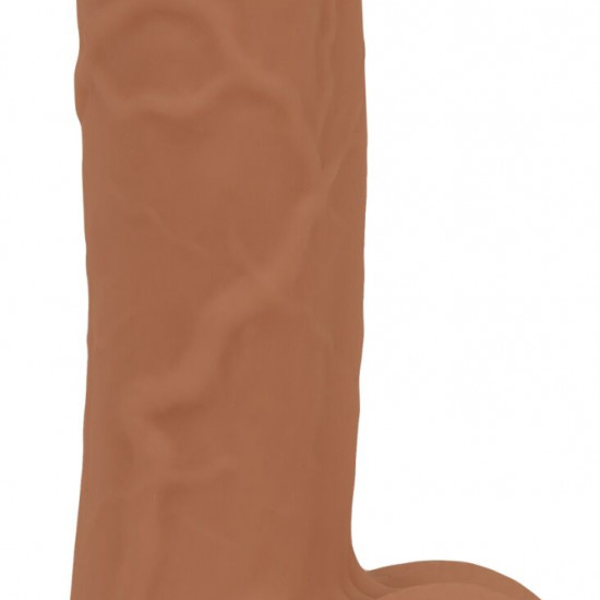 Фалоімітатор ADDICTION Steven 7.5" Silicone Dong Caramel, віброкуля в подарунок