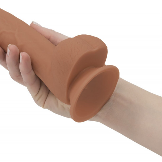 Фалоімітатор ADDICTION Steven 7.5" Silicone Dong Caramel, віброкуля в подарунок