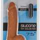 Фалоімітатор ADDICTION Steven 7.5" Silicone Dong Caramel, віброкуля в подарунок