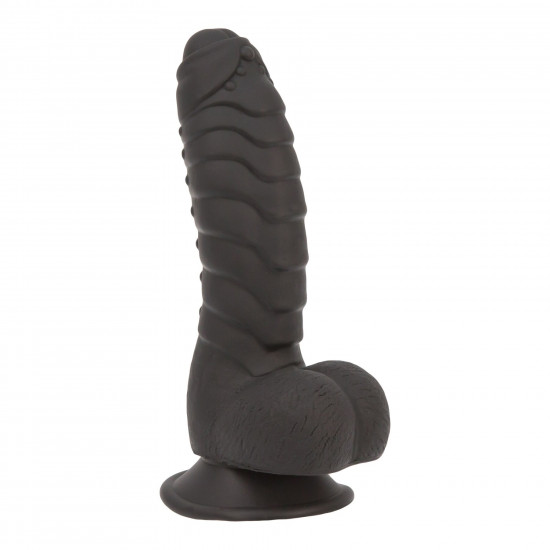 Фалоімітатор ADDICTION Ben 7" Dildo With Balls Black, віброкуля в подарунок