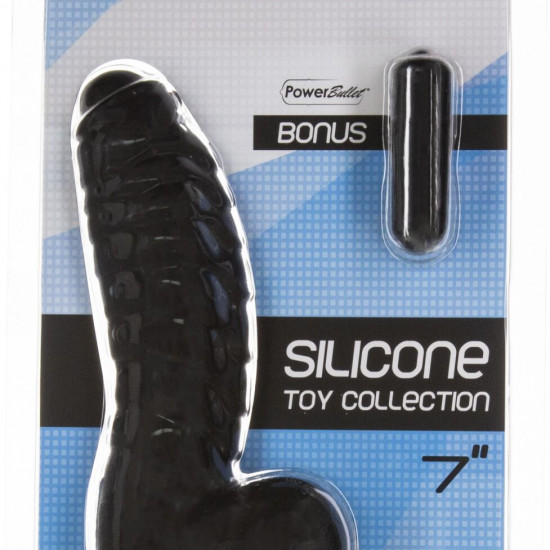 Фалоімітатор ADDICTION Ben 7" Dildo With Balls Black, віброкуля в подарунок