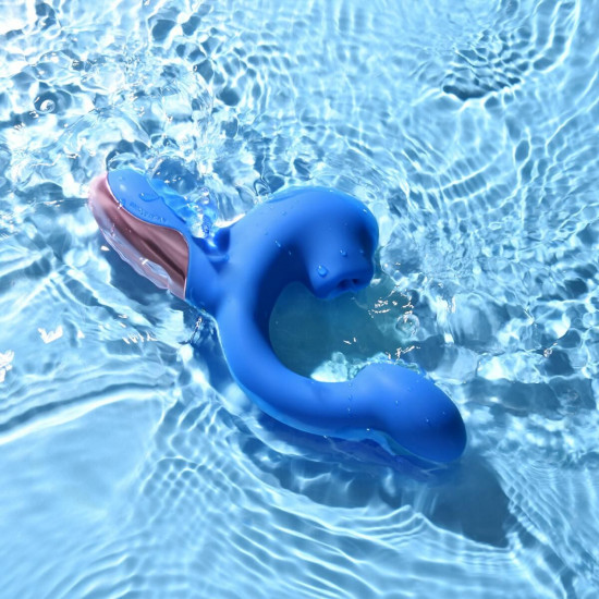 Смарт-вібратор Magic Motion Ponder Blue, подвійна стимуляція, віброяйце+язичок для клітора