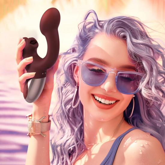 Смарт-вібратор Magic Motion Ponder Red, подвійна стимуляція, віброяйце+язичок для клітора