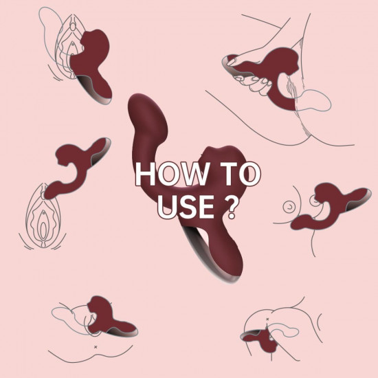 Смарт-вібратор Magic Motion Ponder Red, подвійна стимуляція, віброяйце+язичок для клітора