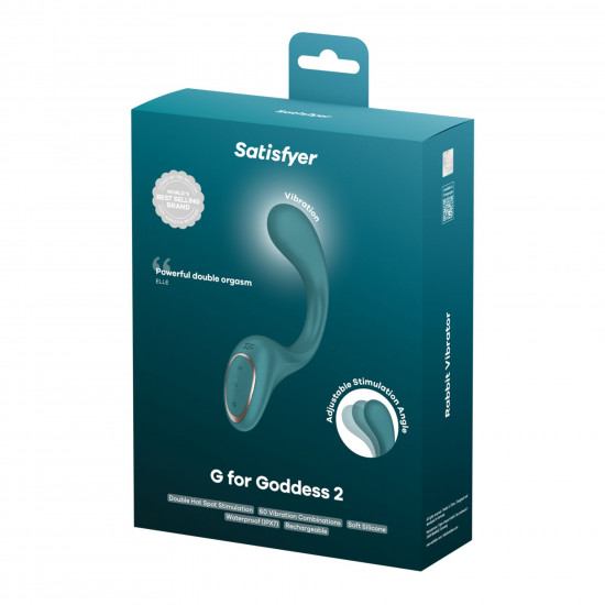 Вагінально-кліторальний вібратор Satisfyer G for Goddess 2 Bottle Green, 2 мотори